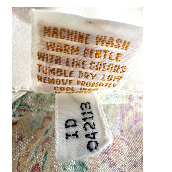 Vintage Victoria's Secret Satin Sheer Robe With Paisley Design Multicolor Size M - Picture 8 of 8